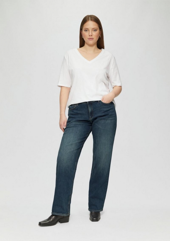 s.Oliver Jeans / Slim Fit / Mid Rise / Straight Leg - dunkelblau