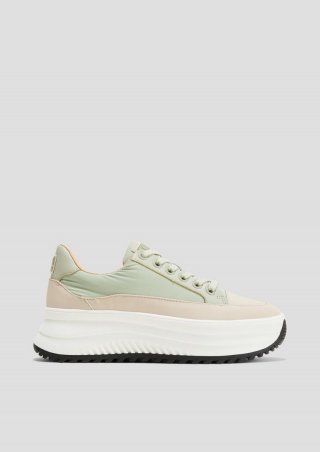 s.Oliver Hoher Sneaker in Bicolour-Optik - minze