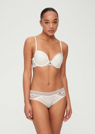 s.Oliver Push Up mit Spitze - weiß