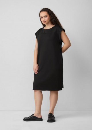 s.Oliver Kurzes Kleid aus Interlockjersey - schwarz