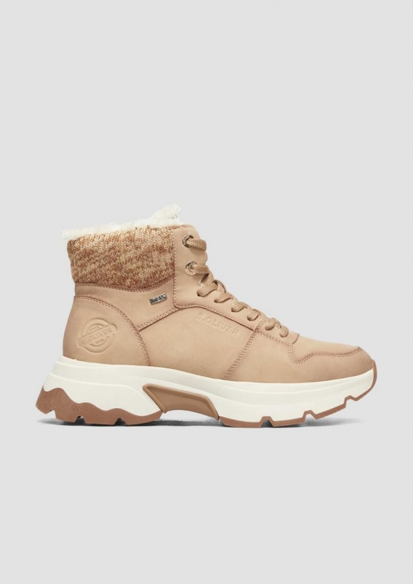 s.Oliver Boots im sportiven Look - beige