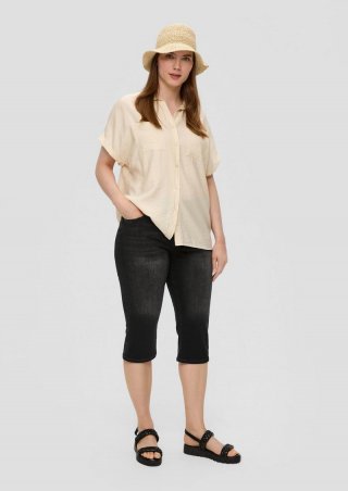 s.Oliver Denim-Capri / Mid Rise / Slim Leg - graphit