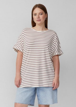 s.Oliver Locker geschnittenes T-Shirt aus Modalmix - aubergine