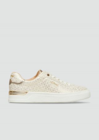 s.Oliver Sportive Sneaker in Leder-Optik - gold