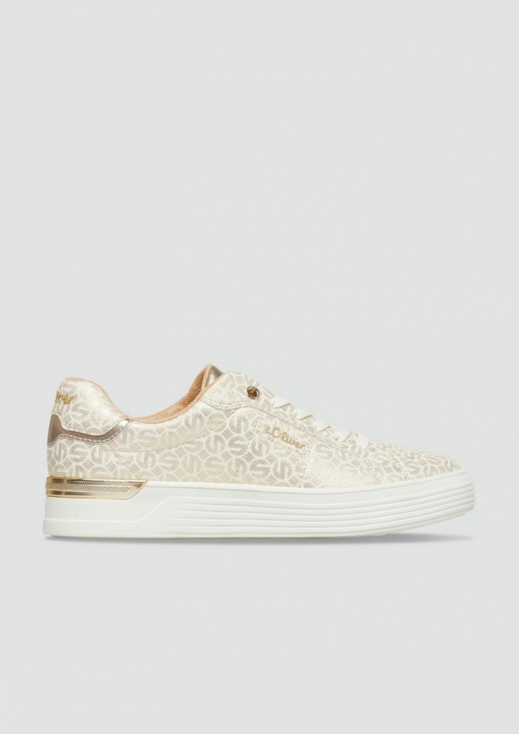 s.Oliver Sportive Sneaker in Leder-Optik - gold