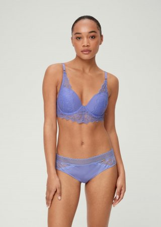 s.Oliver Push-Up BH mit Spitzendetails - azurblau