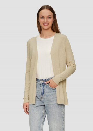 s.Oliver Cardigan aus Viskose-Baumwollmix - sandfarben