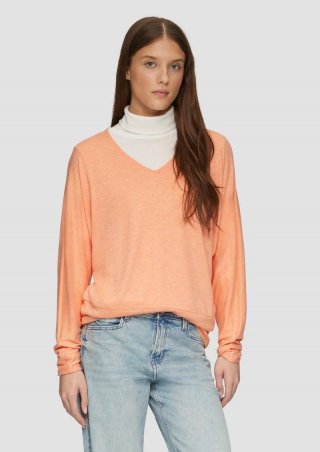 s.Oliver Meliertes Langarmshirt mit Fledermausärmeln - mango