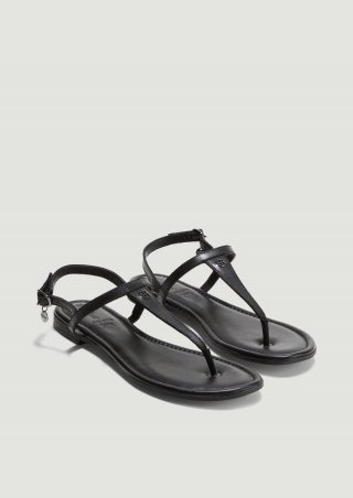 s.Oliver Riemchensandalen aus Echtleder - schwarz