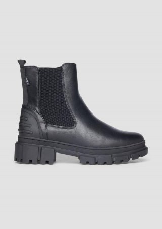 s.Oliver Chelsea Boots mit Kontrast-Detail - schwarz