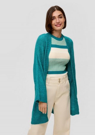 s.Oliver Strickjacke im Oversize-Schnitt - türkis