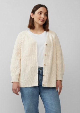 s.Oliver Strukturierter Cardigan im Relaxed Fit aus Baumwollmix - beige