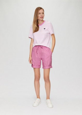 s.Oliver Leichte Shorts mit Elastikbund aus Lyocellmix - rosa