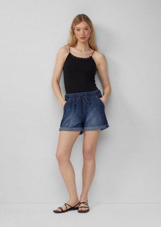 s.Oliver Jeans-Shorts / Comfort Fit / Mid Rise / Elastikbund - dunkelblau