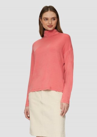 s.Oliver Gestreiftes Langarmshirt im Relaxed Fit - papaya