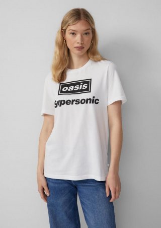 s.Oliver Oasis® Band-Shirt - weiß