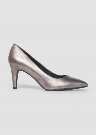 s.Oliver Pumps in Leder-Optik - grau