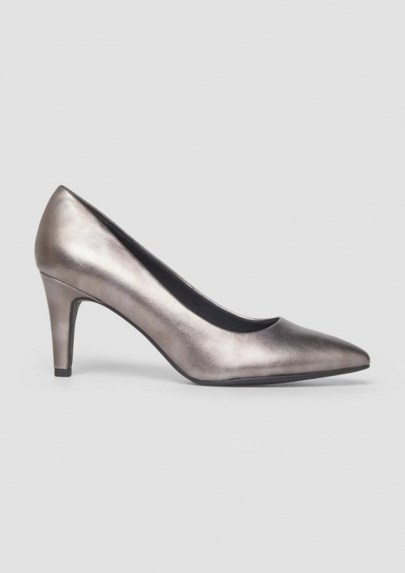 s.Oliver Pumps in Leder-Optik - grau