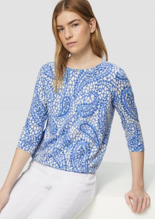 s.Oliver Shirt aus Viskosestretch in O-Shape - royalblau