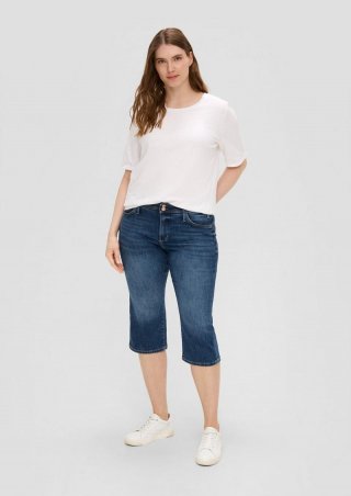 s.Oliver Jeans-Capri / Regular Fit / Mid Rise / Slim Leg - dunkelblau