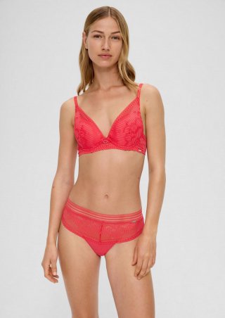 s.Oliver String aus Spitze mit breitem Band - fuchsia