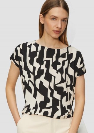 s.Oliver T-Shirt aus Viskosestretch im Relaxed Fit - schwarz