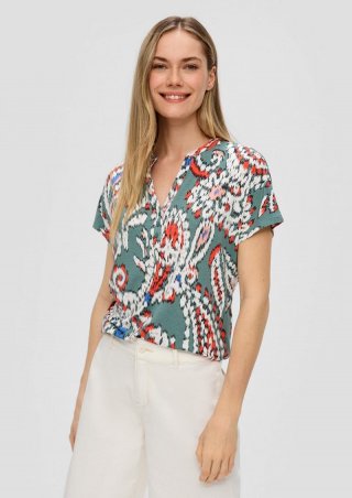 s.Oliver T-Shirt aus Viskosestretch - helles petrol
