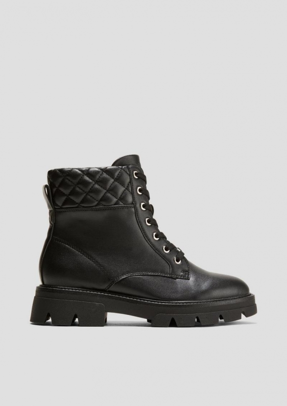s.Oliver Stiefel mit Stepp-Detail - schwarz