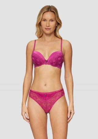 s.Oliver Push Up mit Spitze - pink
