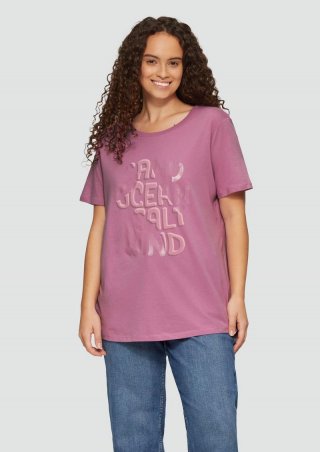 s.Oliver T-Shirt aus Baumwolle mit Front-Print - lavendel