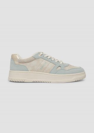 s.Oliver Sneaker mit Kontrast-Details - hellblau