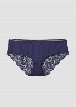 s.Oliver Panty mit Spitzen-Detail - navy