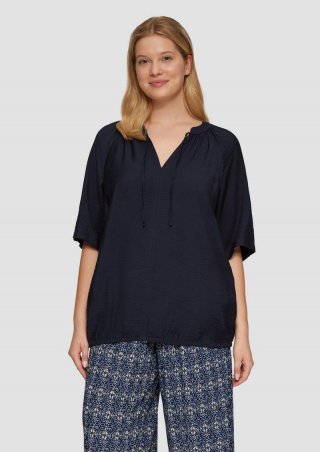 s.Oliver Bluse aus strukturierter Viskose - navy