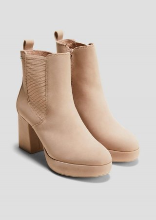 s.Oliver Chelsea Boots mit Blockabsatz - altrosa