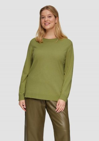 s.Oliver Strickpullover mit Rundhalsausschnitt - guacamole