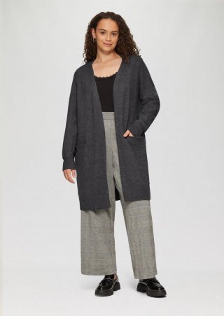 s.Oliver Lange Strickjacke aus Viskosemix - schwarz