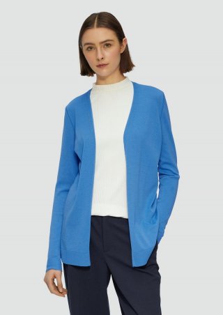 s.Oliver Cardigan aus Viskose-Baumwollmix - royalblau