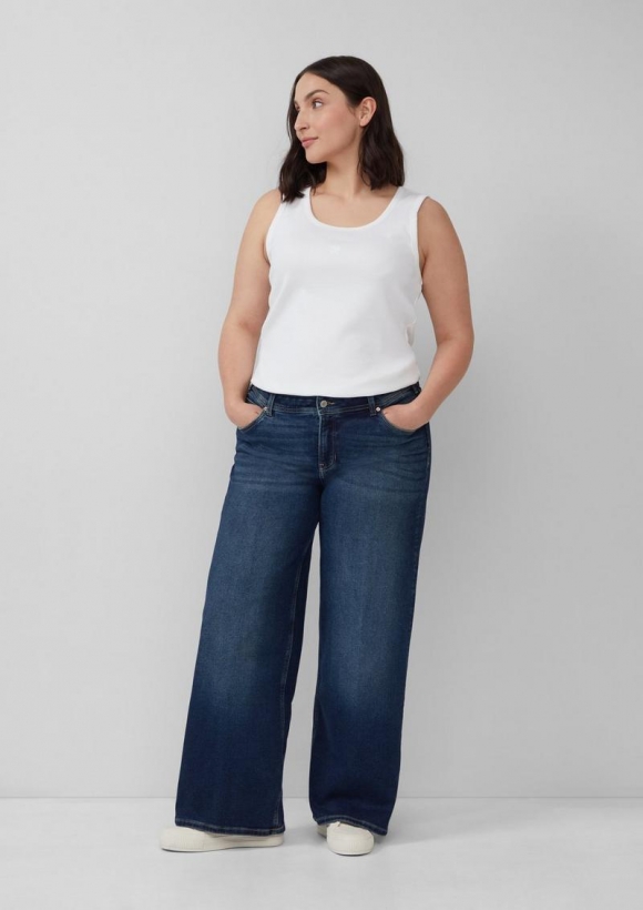 s.Oliver Jeans / Relaxed Fit / Mid Rise / Wide Leg - blau