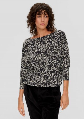 s.Oliver T-Shirt aus Viskosestretch - schwarz