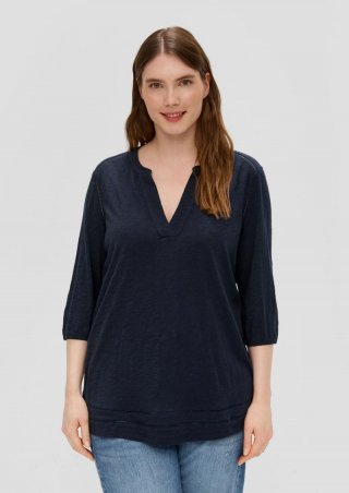 s.Oliver 3/4-Arm-Bluse aus Viskosestretch - navy