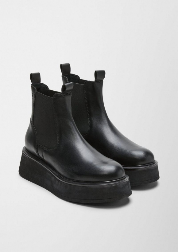 s.Oliver Chelsea Boots mit Plateau - schwarz