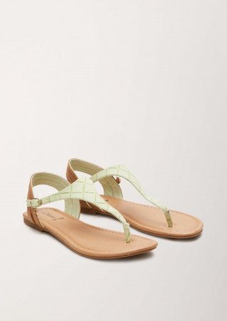 s.Oliver Sandalen in Leder-Optik - hellgrün
