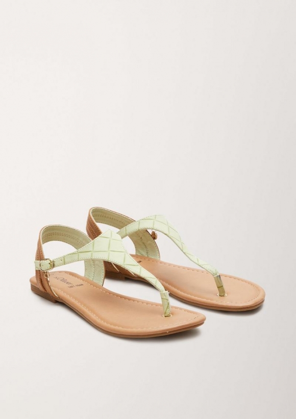 s.Oliver Sandalen in Leder-Optik - hellgrün