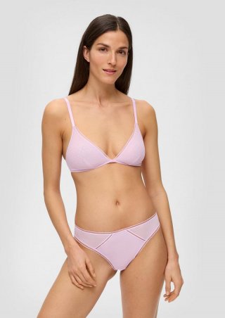 s.Oliver Triangel-Bralette aus gepunktetem Tüll - flieder