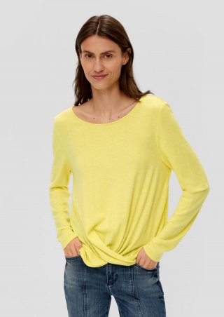 s.Oliver Longsleeve mit Wickeldetail - gelb