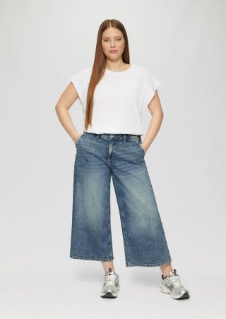 s.Oliver Culotte / Slim Fit / Mid Rise / Wide Leg - blau
