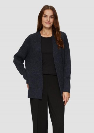 s.Oliver Flauschige Strickjacke in Oversize - navy