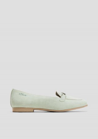 s.Oliver Slipper mit Schmuck-Detail - minze
