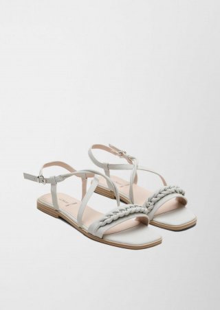 s.Oliver Sandalen mit Flecht-Detail - hellgrau