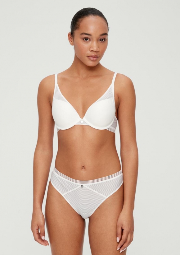 s.Oliver Push-up-BH in Streifenoptik - puder
